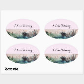 LAND MAREMMA TUSCANY LANDCSAPE OVALER AUFKLEBER (Blatt)