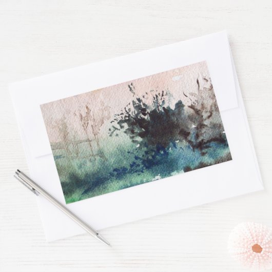 LAND MAREMMA TUSCANY LANDCSAPE RECHTECKIGER AUFKLEBER (Umschlag)