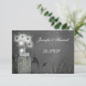 Land Mason Jar, Lüster, Halbpension RSVP Karte (Stehend Vorderseite)