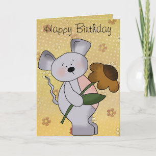 Land-Maus Bithday Karte