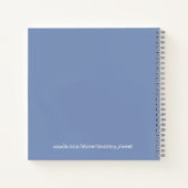 Land mit blauen Weinrahmen Individuelle Name Notizblock (Rückseite)