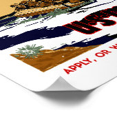 Land mit den Marinen Poster (Ecke)