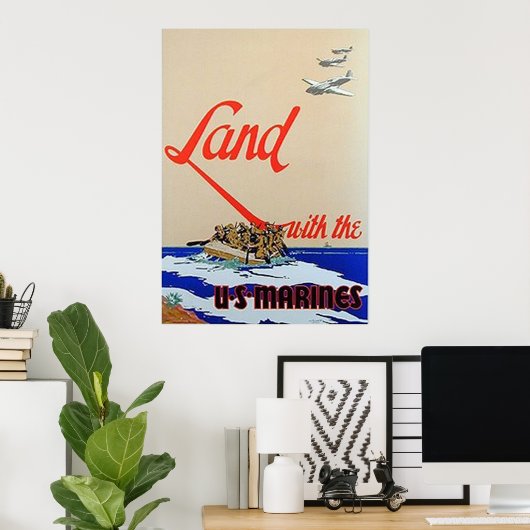 Land mit den U.S. Marines Poster (Heimbüro)