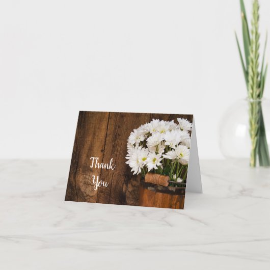 Land mit Holzeisen und weißen Milchsorten Vielen D Dankeskarte (Vorderseite)