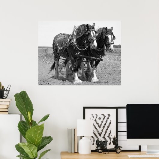 LAND MIT KLUDALPFERDEN POSTER (Heimbüro)