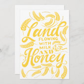 Land mit Milch und Honey Dankeskarte (Vorne/Hinten)