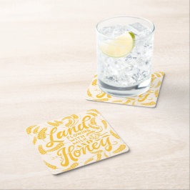 Land mit Milch und Honey Rechteckiger Pappuntersetzer