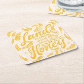 Land mit Milch und Honey Rechteckiger Pappuntersetzer (angewinkelt)