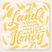 Land mit Milch und Honey Rechteckiger Pappuntersetzer (Vorderseite)