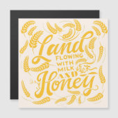 Land mit Milk & Honey Magnet (Vorne/Hinten)