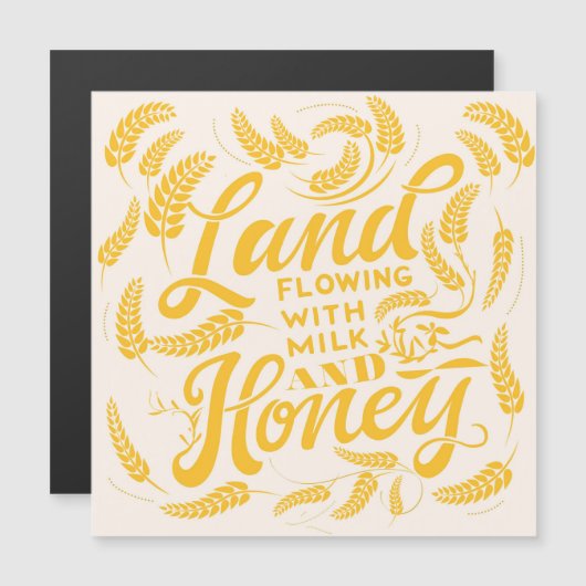Land mit Milk & Honey Magnet (Vorne/Hinten)