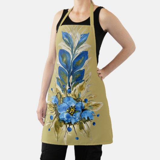 Land Moderne blaue Flora Schürze (InSitu)