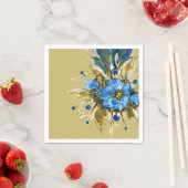 Land Moderne blaue Flora Serviette (Beispiel)