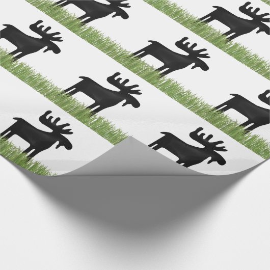 Land Moose Einzigartiges Packpapier (Ecke)