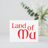 Land Mu Postkarte (Stehend Vorderseite)