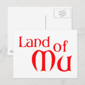 Land Mu Postkarte (Vorne/Hinten)