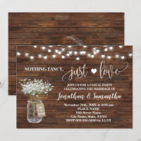 Land nichts Extravagant nur Liebe Elopement Einlad