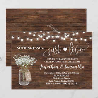 Land nichts Extravagant nur Liebe Elopement Einlad Save The Date