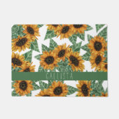 Land Niedlich Gelbe Sonnenblumen Aquarellfarben-Mo Fußmatte (Vorderseite)