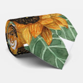 Land Niedlich Gelbe Sonnenblumen Wasserfarben Must Krawatte (Gerollt)