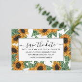 Land Niedlich Gelbe Sonnenblumen Wasserfarben Must Save The Date (Stehend Vorderseite)