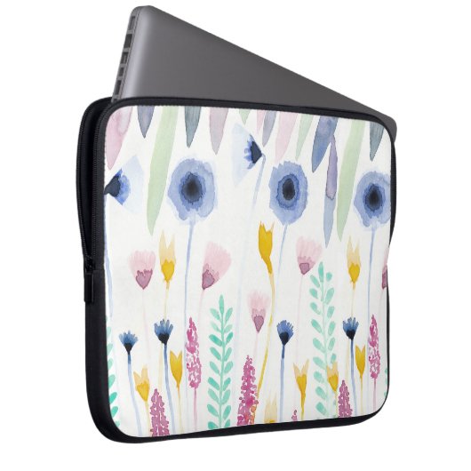 Land Niedliche Wildblumen Laptopschutzhülle (Vorne Rechts)