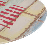 Land Not USA Flaggen Niedlich Rustikale Holzstämme Schneidebrett (Ecke)