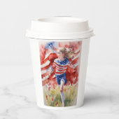 Land of free Line Pappbecher (Rückseite)