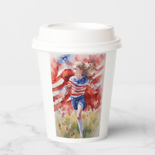 Land of free Line Pappbecher (Vorderseite)