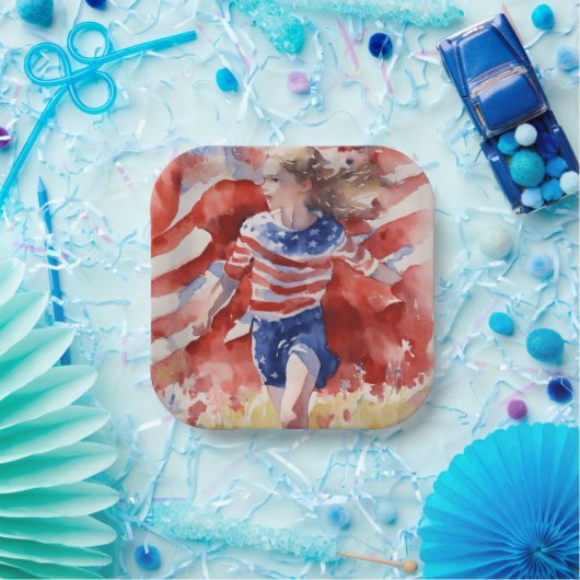 Land of free Line Pappteller (Party)