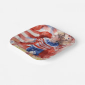 Land of free Line Pappteller (Gewinkelt)