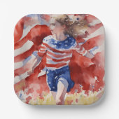 Land of free Line Pappteller (Vorderseite)