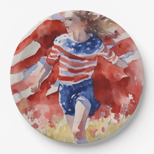 Land of free Line Pappteller (Vorderseite)