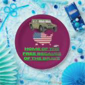 Land of free Line wine  Pappteller (Party)