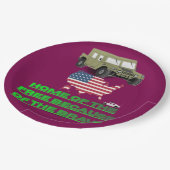 Land of free Line wine  Pappteller (Schrägansicht)