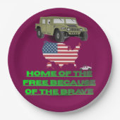 Land of free Line wine  Pappteller (Vorderseite)