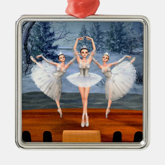 Land of Snow Dancing Ballerina’s Ornament Aus Metall (Vorne)