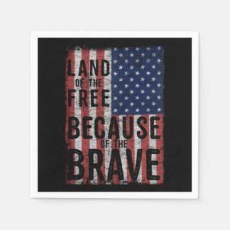 Land Of The Free Because Of The Brave Serviette