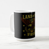 Land of the Free – Classic American Liberty Kaffeetasse (Vorderseite Links)