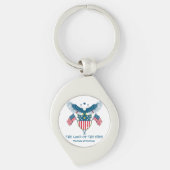 Land of the Free Eagle Metal Keychain Schlüsselanhänger (Vorderseite)