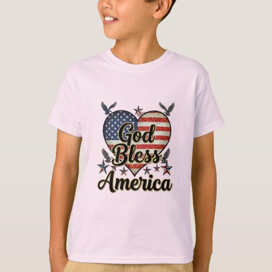 Land of the Free, God Blessed T-shirt design (Vorderseite)