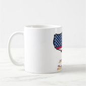 Land of the Free Patriotic Coffee Cup Kaffeetasse (Links)