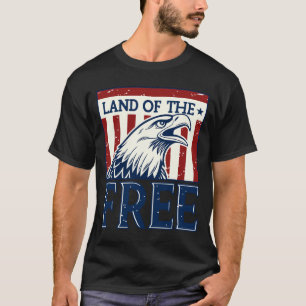 Land of the Free - Vintag USA Eagle Graphic T-Shirt