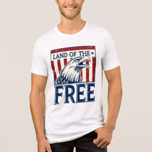 Land of the Free - Vintag USA Eagle Graphic Tri-Blend Shirt