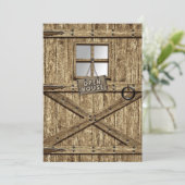 LAND ÖFFENTLICHE HAUSEINLADUNG - RUSTISCHE TÜR EINLADUNG (Stehend Vorderseite)