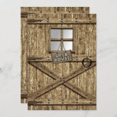 LAND ÖFFENTLICHE HAUSEINLADUNG - RUSTISCHE TÜR EINLADUNG (Vorne/Hinten)