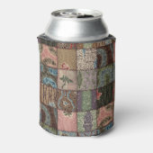 Land Patchwork Steppdecke, 3D Textur. Dosenkühler (Kanne Rückseite)