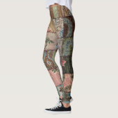 Land Patchwork Steppdecke, 3D Textur. Leggings (Links)