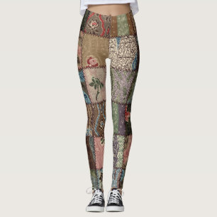 Land Patchwork Steppdecke, 3D Textur. Leggings