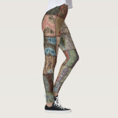 Land Patchwork Steppdecke, 3D Textur. Leggings (Rechts)